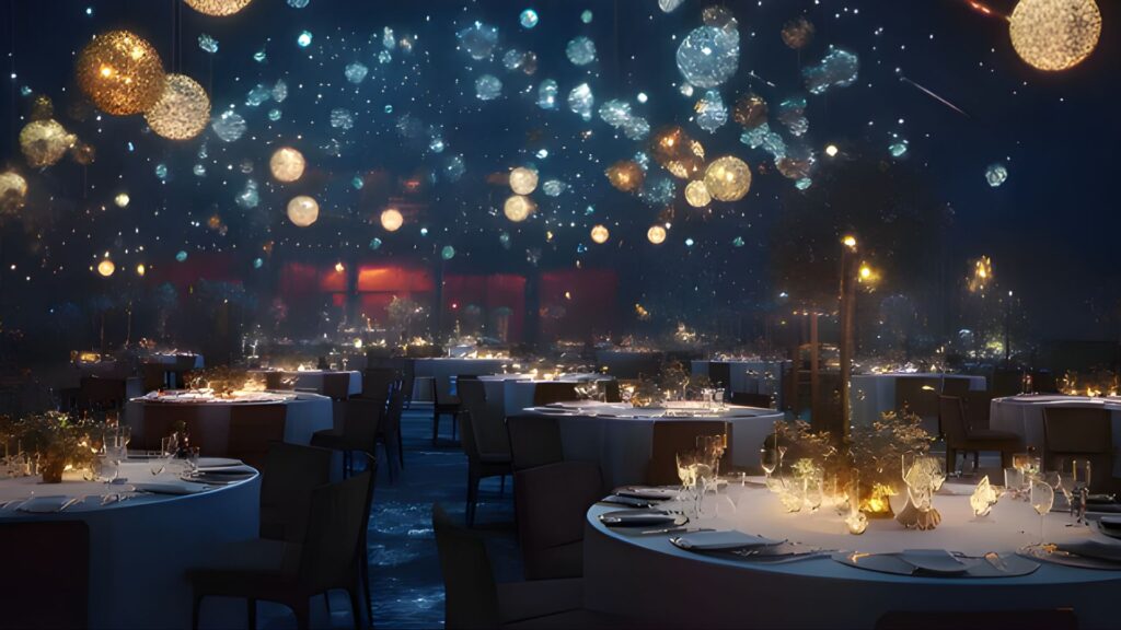 Soirée de prestige d’entreprise sous des lumières dorées – Azur Dream Saint-Tropez