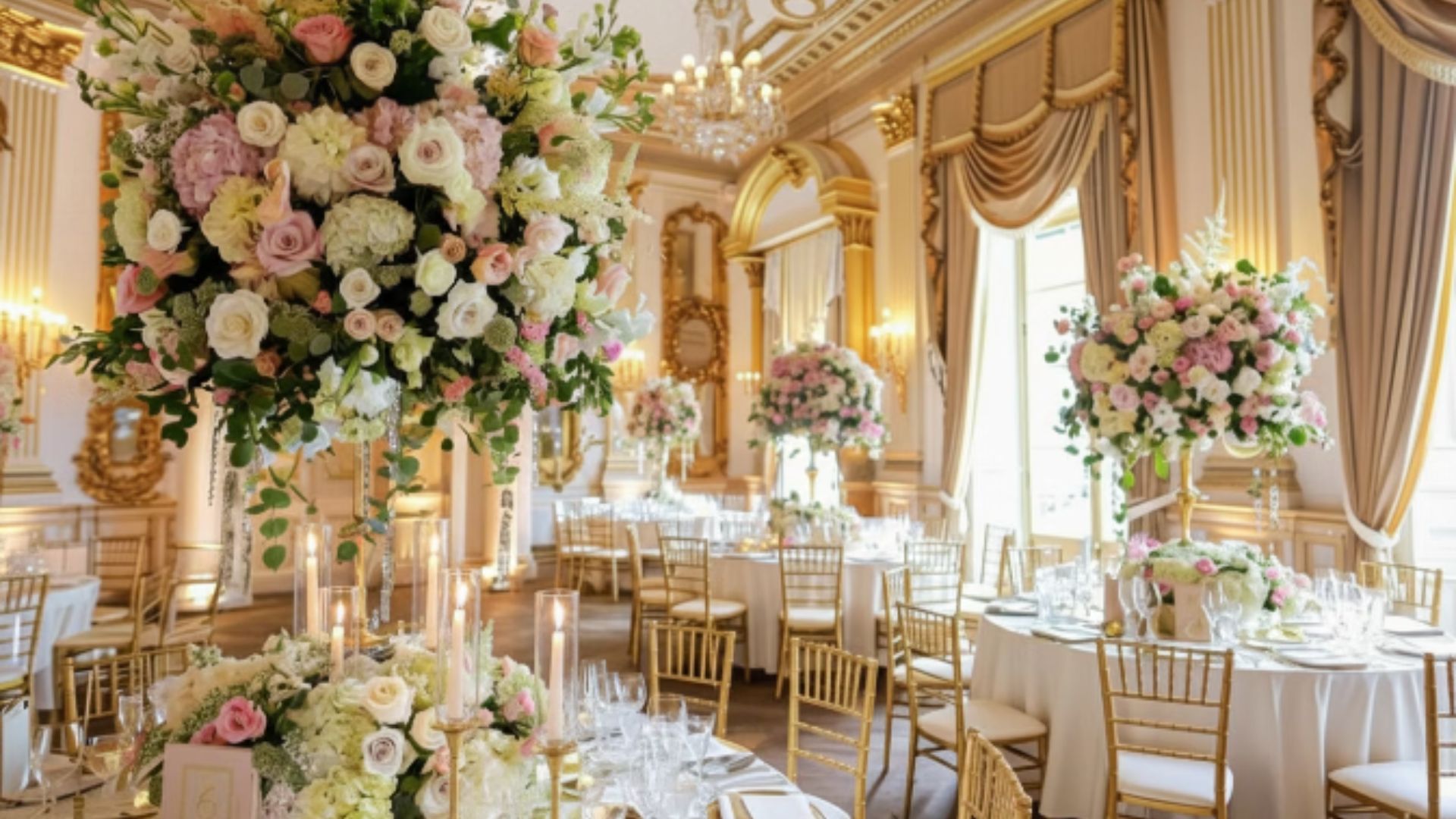 Luxury palace wedding at an iconic five-star hotel on the French Riviera.