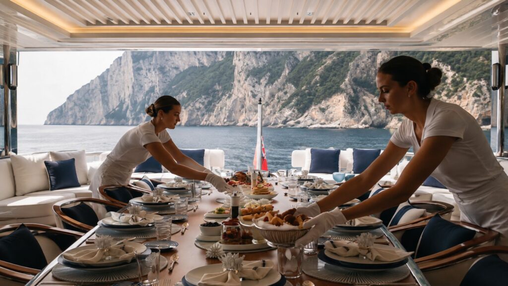 Brunch événementiel raffiné à bord d’un yacht à Saint-Tropez – Azur Dream