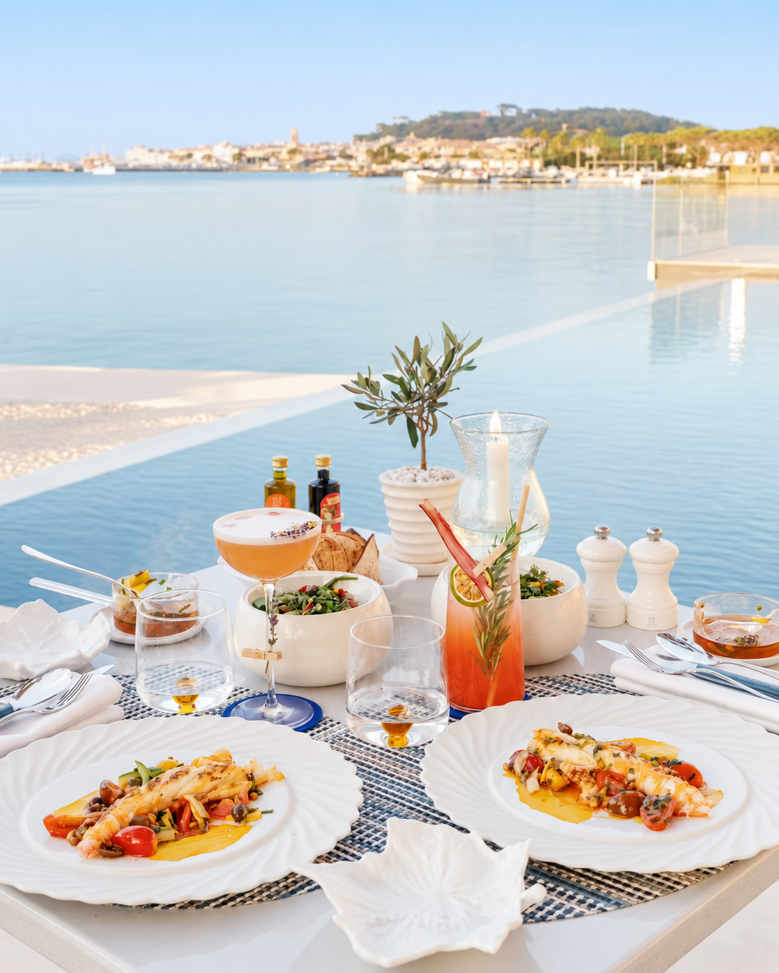 Petit-déjeuner face à la mer