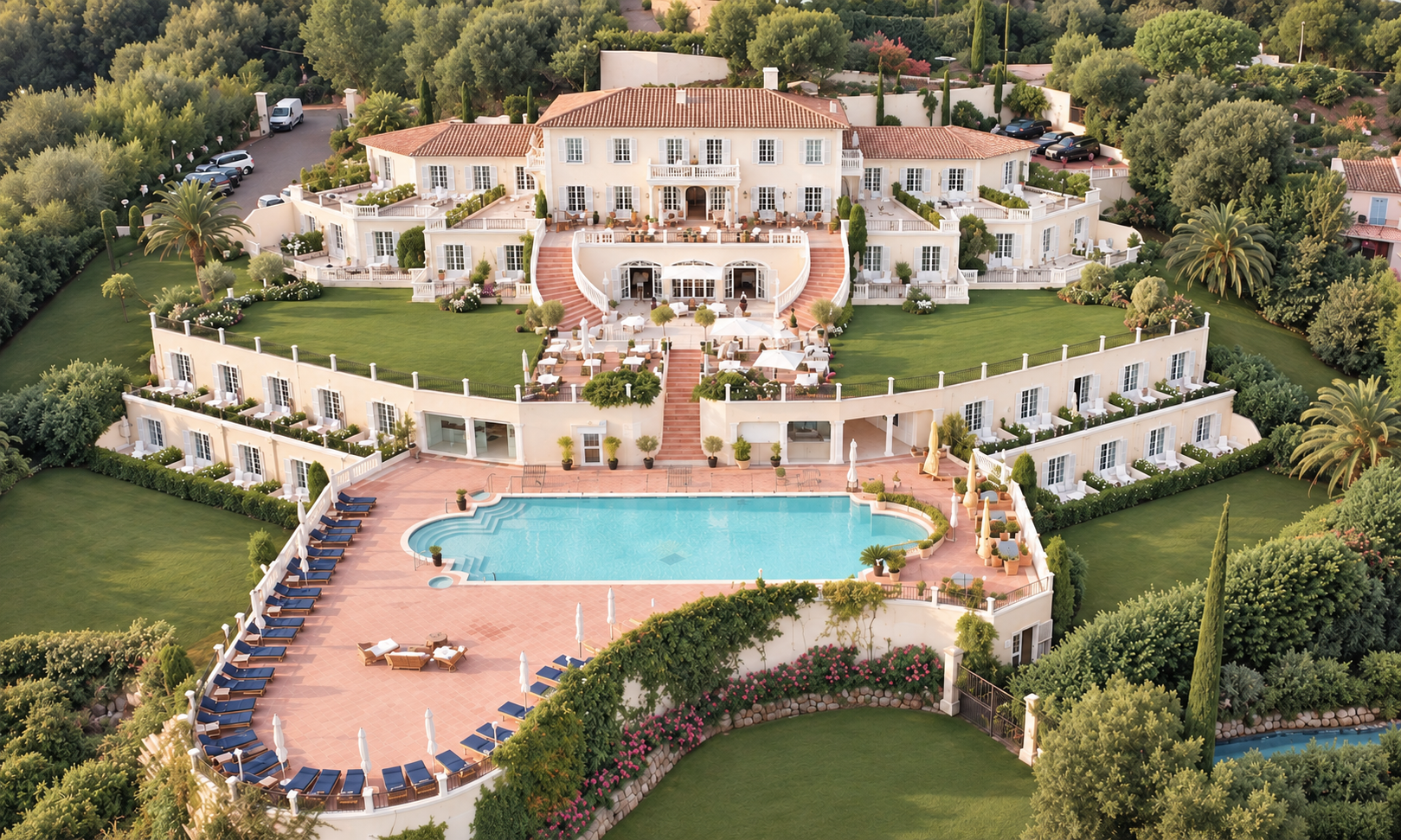 Villa Belrose à Gassin, façade et piscine
