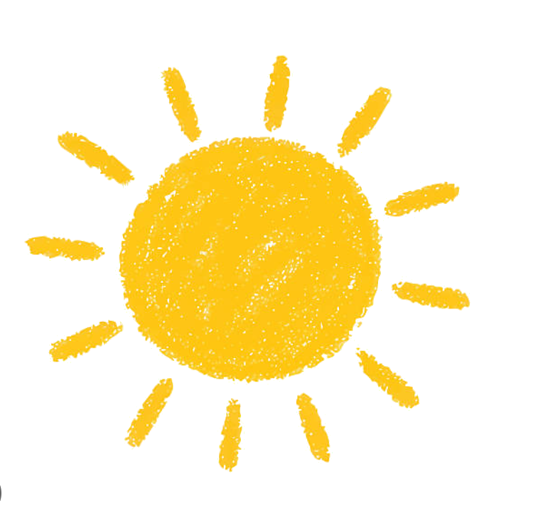 Illustration d’un soleil dessiné façon bande dessinée